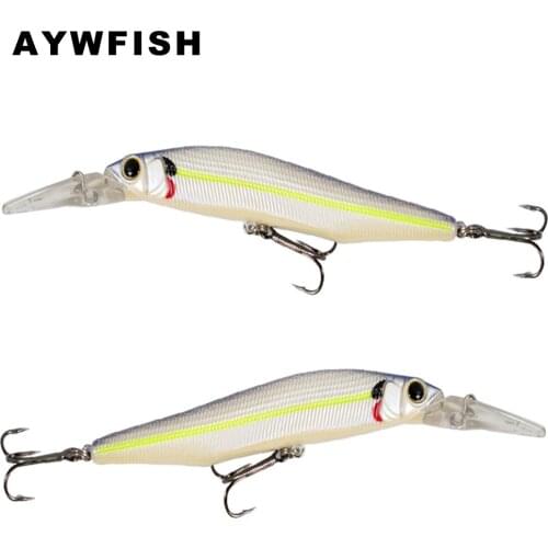 AYWFISH Minnow 14mm 15g Long Diving Lip Jerk Bait Deep Water Floating Plastic Fishing Lure Hot Sale Best Quality Crank Wobblers