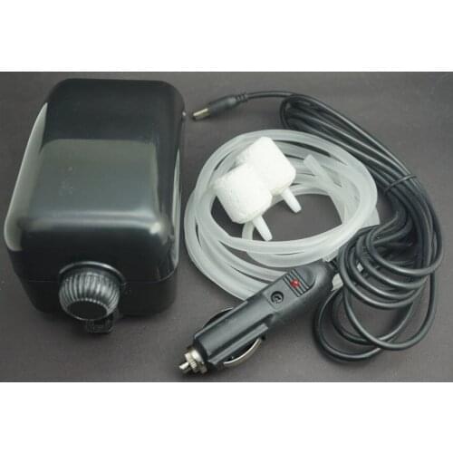 Free Shipping Adjustable Aqua 2 outlet Air Pump Aquarium Water Fish Tank Oxygen & Car Charger