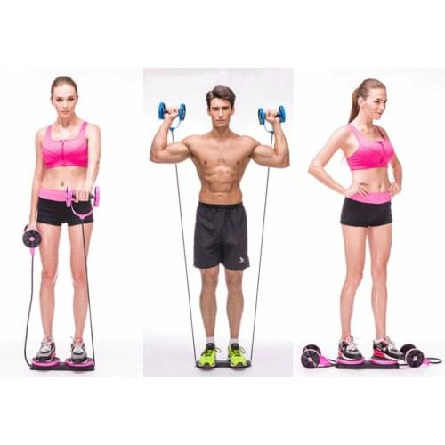 Household Multi-function Abdominal Wheel Tensioner Device Twisting Disc Winding Muscle Strength Training Chest Expansion Barbell