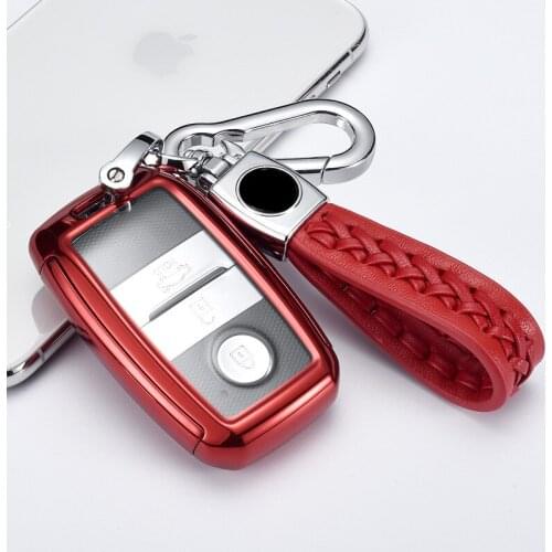 Car Key Case Cover Auto Key Protection TPU For Kia K4 K5 KX3 KX5 KX7 NIRO Car Holder Shell Colorful Car-Styling Ring