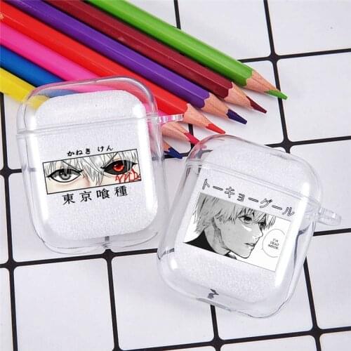 Tokyo Ghoul Kaneki Ken Earphone Case for Airpods 2 1 Soft Transparent Japan Anime Wirless Bluetooth Headphone Cover Cartoon Capa