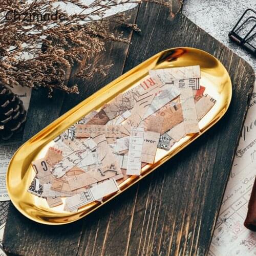 Chzimade 65Pcs Retro Letter Words Printed Scrapbooking Paper Sticker Paintings Stationery Stickers Book Bullet Journaling Decor