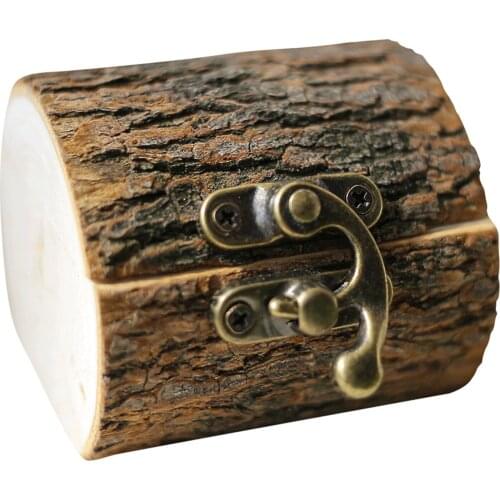 Creative Ring Box Wooden Handmade Crafts Rustic Jewelry Storage Holder Personalized Wedding Gifts for Engagement d88