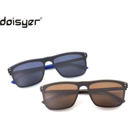 DAISYER 2021 China customized high quality tr90 frame full frame retro glasses big face frame rectangle polarized clip o