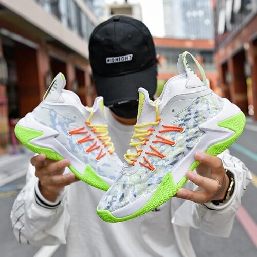 Breathable Shock-absorbing Non-slip Light Mens Basketball Shoes Korean Trend Platform Colorful Orbit Trainer Running Sneakers
