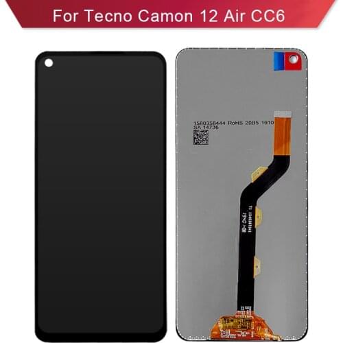 6.55'' Screen For Tecno Camon 12 Air CC6 LCD Display And Touch Screen Glass Digitizer Assembly Complete LCD CC6 Replacement