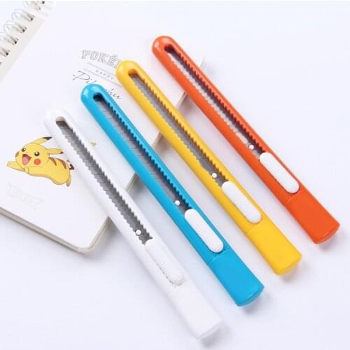 Candy Color Mini Utility Knife Photo Box Paper Cutter Office School Tools Supplies Art And Craft 13*1.5*0.8cm