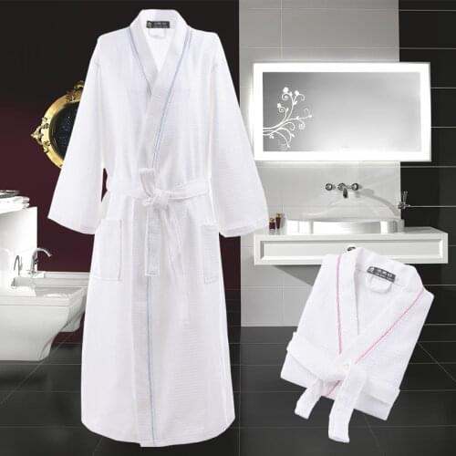 Kimono Bathrobe Men V-neck cotton Bathrobe Mens Robe Spa Robe Male Plus Size XXL Pajamas Traditional Sleepwear Spring Summer