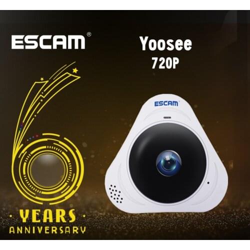 YooSee Q8 White HD 960P 1.3MP 360 Degree Panoramic Monitor Fisheye WIFI IR Infrared Camera With Two Way Audio/Motion Detector