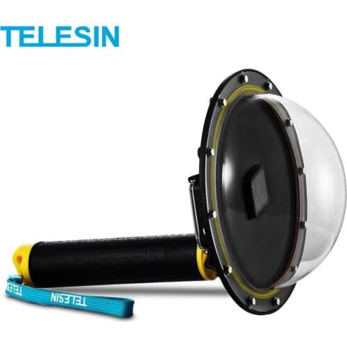 TELESIN Dome Port Waterproof Housing Case for GoPro Hero 5 Hero 6 Hero 7 with Trigger Grip Dome Cover Sphere Accessories