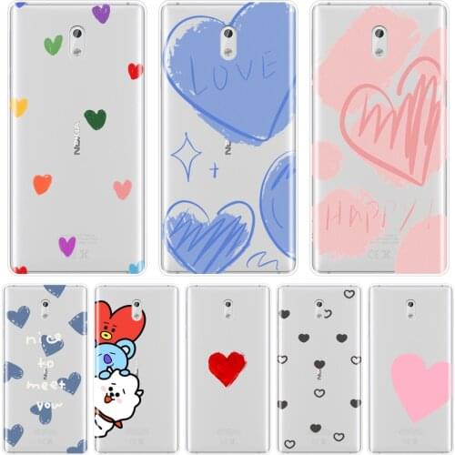 Cute Heart Phone Cases For Nokia X71 X6 7 Plus Nokia2 Nokia3 Nokia5 Nokia6 Silicone Cover For Nokia 1 Plus 2 3 5 6 8 9 Case