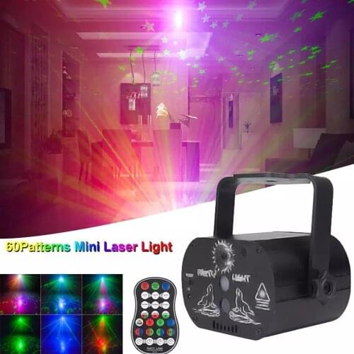 USB Mini RGB Disco Stage Light Projector For Wedding Birthday Party DJ Night Club Lighting Rechargeable Flash Lamps Dropship