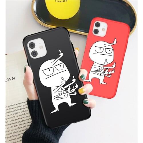 Soft Silicone Phone Cases For iphone 12 mini 11 Pro Max X XR XS Max Cute Cartoon Cases For iphone 6 6S 7 8 Plus Ultra-thin Case
