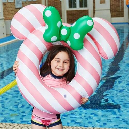 Disney Minnie Inflatable Pool Float Circle Swimming Ring for Kids Adults Giant Swimming Float Air Mattress Beach Party Pool Toys