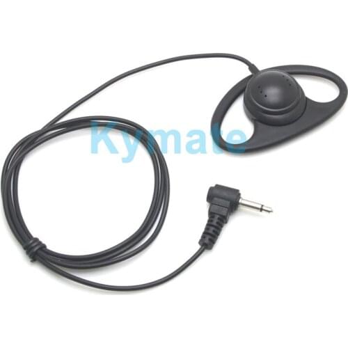 D-Shape 3.5 mm Single Earpiece Ear-hook Earphone With Spiral Cable Walkie Talkie Headset Polices Military Earphone for Phone MP3