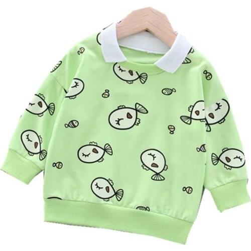 New Spring Autumn Baby Clothes Children Boys Girls Cartoon Pattern Sweater Toddler Casual Cotton Clothing Infant Tracksuits