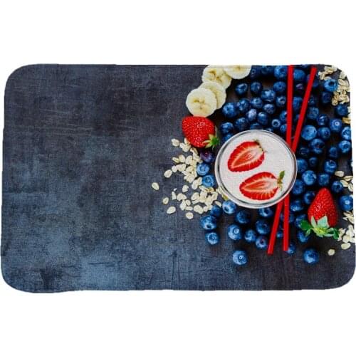 Fruit & Vegetables Creative 3D Printing Carpets and Rugs for Bedroom Living Room Carpet Kitchen Bathroom Anti-Slip Floor Mats