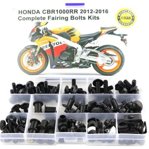 Fit For Honda CBR1000RR CBR 1000RR 2012 2013 2014 2015 2016 Complete Full Fairing Bolts Kit Screws Fairing Clips Washer Steel
