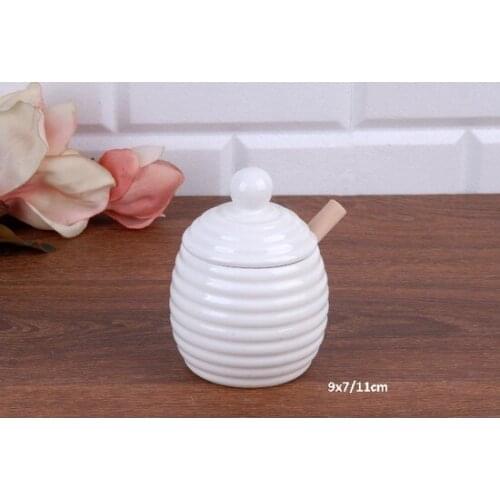 Modern Heart Porcelain Porcelain Spoon Honey Jar organizer storage box органайзер rangement коробка для хранения