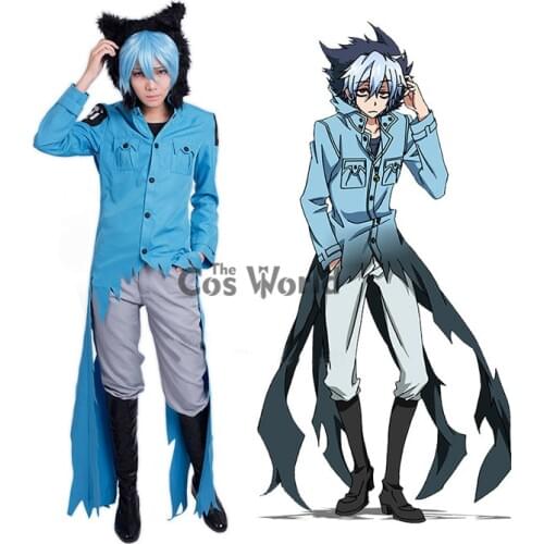 Servamp Sleepy Ash Kuro Vampire Black Cat Coat Jacket Pants Uniform Outfit Cosplay Costumes