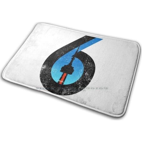 The Six Mat Rug Carpet Anti-Slip Bedroom Entrance Door Mat Toronto Cn Tower Six 6ix Maple Leaf Leafs Tdot Drake Canada Ontario