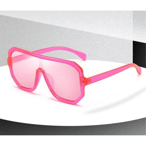 Sunglasses for Women Square Large Frame Sun glasses Men Vintage Brand Oversized Metal Frame Futuristic Candy-colored Glasses NX