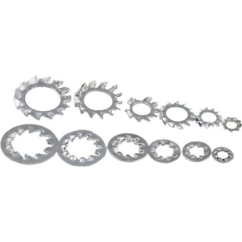 100pcs M3M4M5M6M8M10 locking gasket Internal serrated or external serrated stop washer
