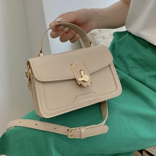 Small Bag Crossbody Bags for Women 2021 Thread PU Leather Trend Hand Bag Womens Branded Trending Shoulder Handbags Purses Tote