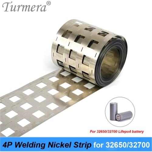 Turmera 32650 32700 4P Welding Nickel 0.15mm Thick for 12V 24V Lifepo4 Battery Solar Panel System and 36V 48V Electric Bike Use
