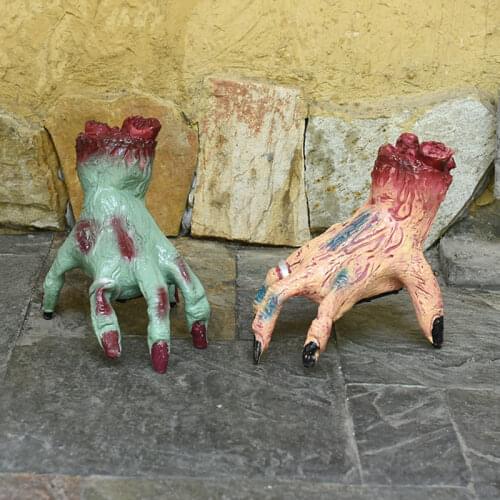 Halloween Decoration Scary Moving Ghost Doll Hand Halloween Horror Props Running Hand Voice Control Electric Toy Decor Home Bar