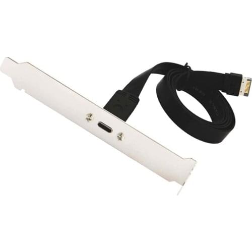 USB 3.1 Type C Front Panel Header Extension Cable,Type E To USB 3.1 Type C Cable,Internal Adapter Cable,With Panel(50Cm)