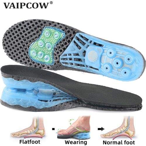 VAIPCOW EVA Spring silicone orthopedic arch support Insoles inserts flat feet orthotic shoes sole Plantar Fasciitis,foot care