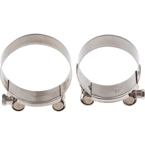 Motorcycle Scooter Exhaust Pipe Clip Clamp, Muffler, Elbow and Exhaust Tubing Connection Fits for 56-59mm/74-79mm