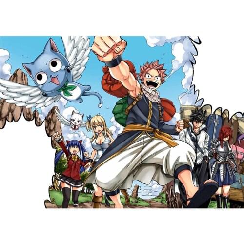 Cross Stitch DIY Painting 5D Diamond Home Decor Fairy Tail Animation Picture Embroidery Pattern Wall Sticker Full Square Drill