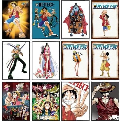 Japanese Cartoon Anime Canvas Painting One Piece Luffy Posters and Prints Print Mural Pictures Childrens Room Home Wall Decor