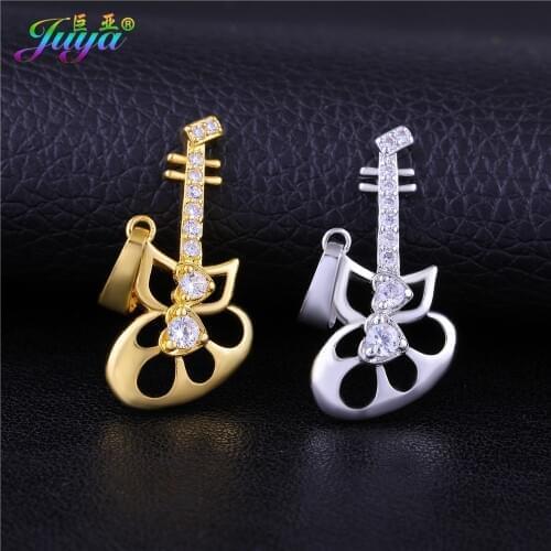 Juya DIY Punk Jewelry Pendants Supplies Musical Guitar Charms Wholesale For Women Fashion Bracelets Necklace Making