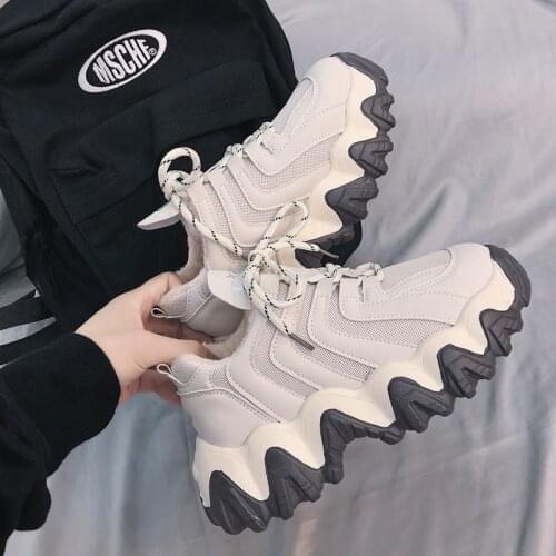 2019 Women Platform Wedge Heels Casual Shoes Plus Velvet High Heel Autumn Casual Shoes Increasing Woman Shoes U13-79