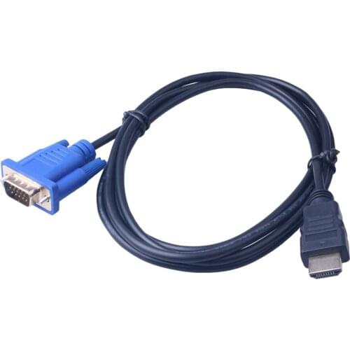 1.8M 1080P HD Adapter Cable HDMI-compatible To VGA Adapter Audio Converter Adapter For PC HDTV Monitor
