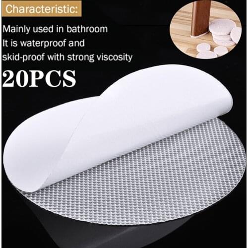 20pcs/set Anti-slip Stickers Safety Bathtub Shower Bath Self-Adhesive Pad Round Stickers Bath Mats 10*10cm