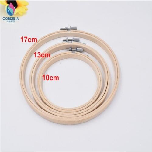 2016 china latest products 3 pcs 10 13 17 cm round embroidery hoops bamboo as home DIY accessories tool sets as photo frame