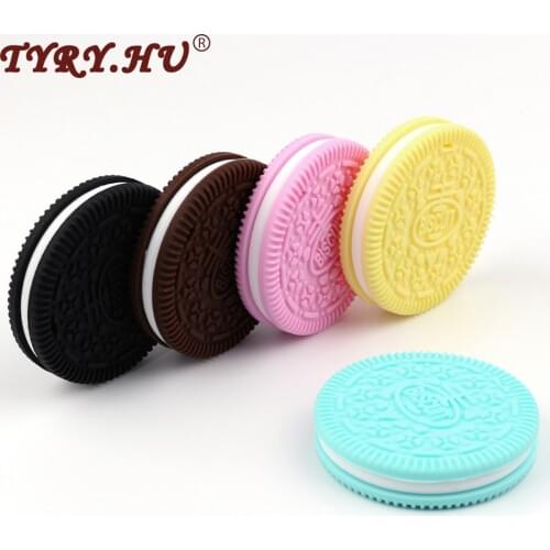TYRU.HU BPA Free 3Pc Silicone Cookie Teether Food Grade Silicone Material Healthy Baby Chewed Teether For Fashion Jewelry Making