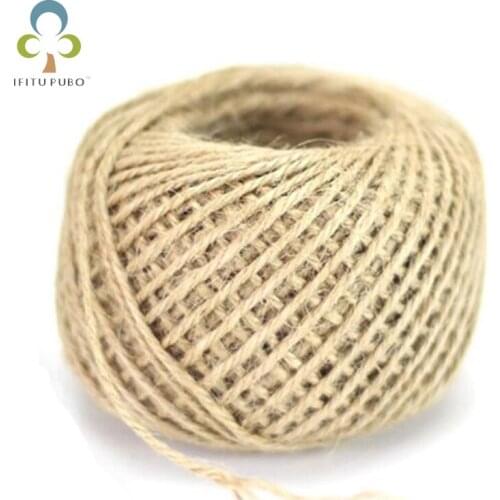 30M / Rolls Hemp rope Handmade DIY Tag Rope Photo Wall Transparent Bottle Decorations Natural Jute Rope LYQ