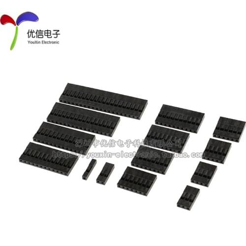 40pcs/DuPont head Single row Spacing:2.54mm 1P 2P 3P 4P 5P 6P 7P 8P 9P 10P 11P 12P 13P 14P 15P 16P 20P DuPont Glue shell