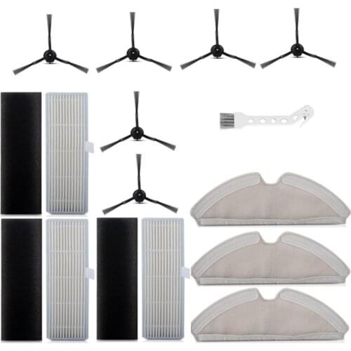 Side Brush HEPA Filter Mop Cloth Rags Sweeper Accessories for Uoni V980 PLUS