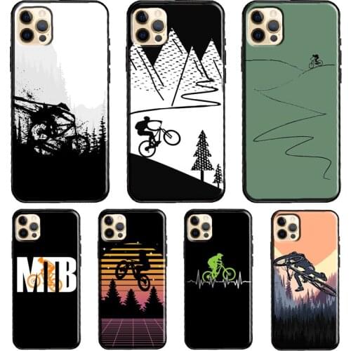 MTB Mountain Bike Cycling Bicycle Funda Case For iPhone X XR XS MAX 12 Mini 11 Pro Max 5S 6S 8 7 Plus SE 2020 Cover Shell