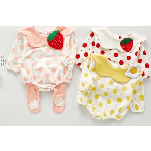 Baby Autumn Clothing Baby Girls Bodysuit Newborn Infant Bodysuits Cotton Cute Cartoon Print Long Sleeve Jumpsuit