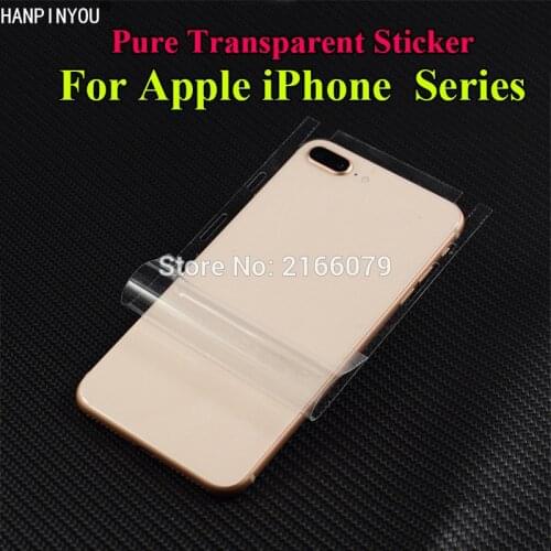 For Apple iPhone 11 Pro X Xs Max Xr 8 7 SE 2020 Full Cover Protective Sticker Pure Transparent Back Side Screen Protector Film