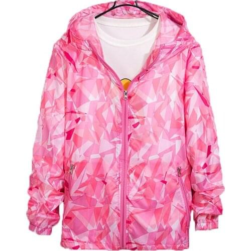 Womens Mens Sun Protection Clothing Short Hooded Windbreaker Spring, Autumn And Summer Casual Jacket Couples Plus Size S-4XL