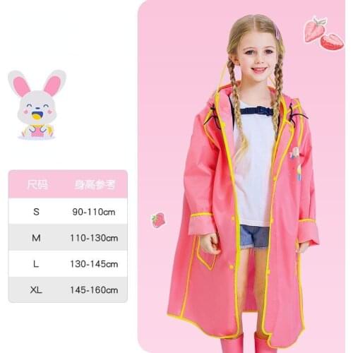 Oxford Raincoat Children Rain Poncho Boys Girls Poncho with Schoolbag Position Child Thickened Windbreaker Raincoat Rain Poncho