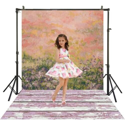 Traditional Studio Backdrop Oil Watercolor Painting Garden Photography Polyester Cloth Wood Back Drops Portrait Booth Background